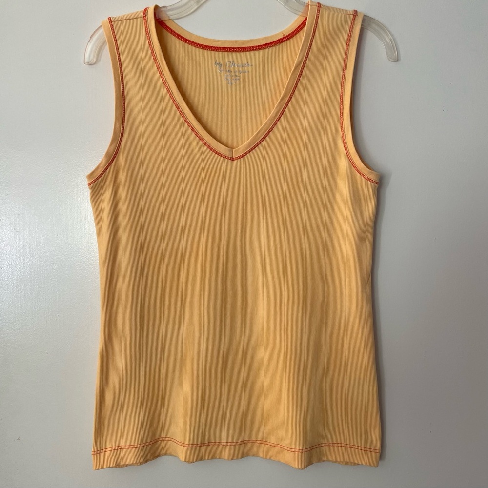 3 for $25! Chico’s V-Neck Sleeveless  Yellow Tie Dye
Tank Top, size‎ 1 (medium)